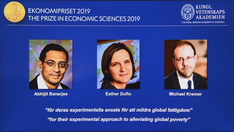 Three economists win Nobel Prize for work in fighting global poverty