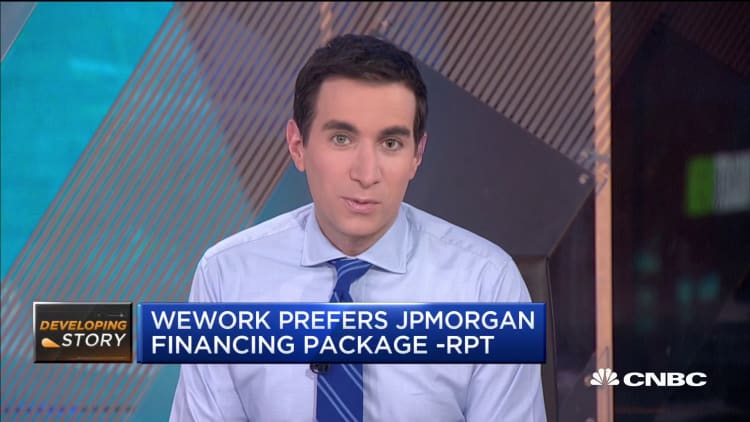 Report: WeWork prefers JP Morgan's financing package