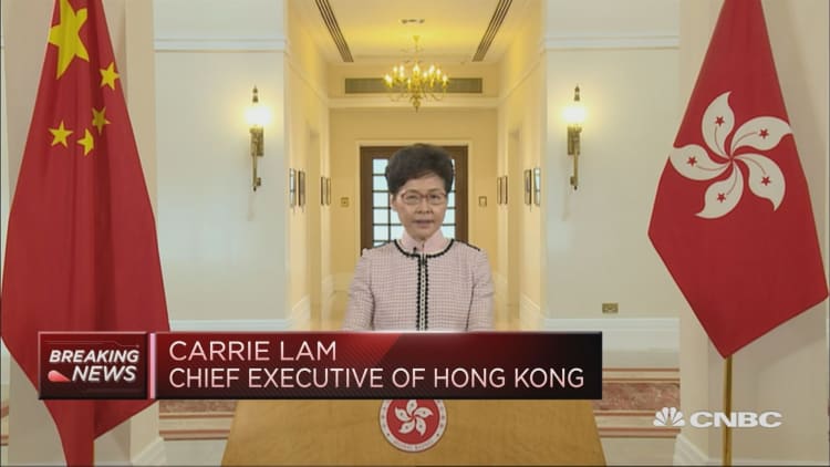 Carrie Lam: We must stop violence in Hong Kong as soon as possible