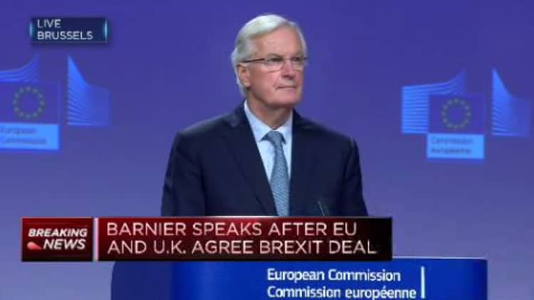 Brexit deal agreed based on four key elements, EU's Barnier says