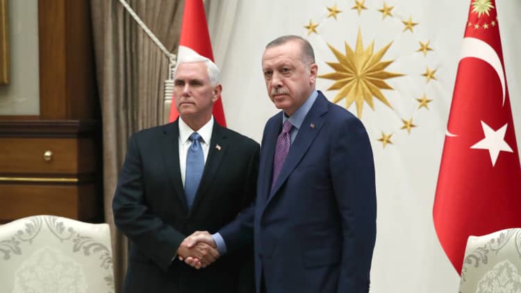Vice President Mike Pence: US and Turkey agree to cease-fire in Syria