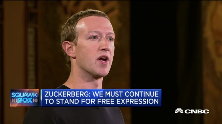 Facebook's Mark Zuckerberg draws strong reaction to free expression speech