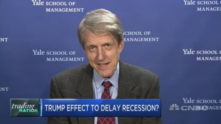 Recession likely years away due to bullish Trump effect, Nobel Prize winner Robert Shiller says