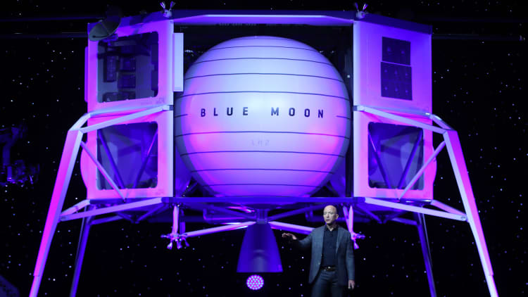 Amazon's Jeff Bezos teams up with major defense contractors for Blue Origin moon lander