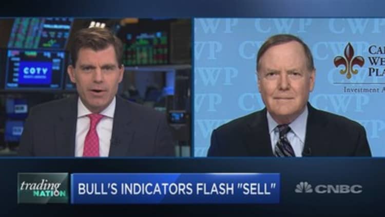 Market bull's short-term indicator flashes 'sell signal'