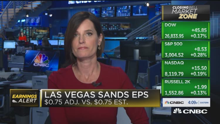 Las Vegas Sands meets EPS expectations, but revenue light