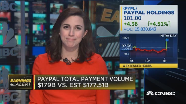 PayPal beats on top and bottom