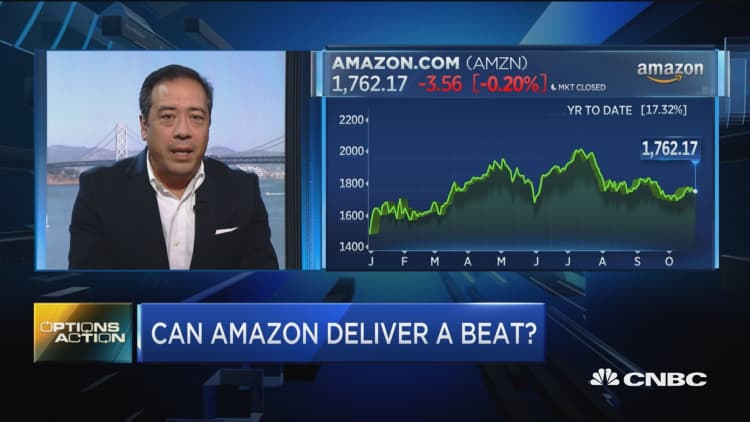 Options traders don't think earnings will pull Amazon out of the doldrums