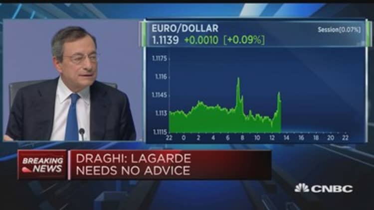 ECB under much less political pressure than other central banks, Draghi says