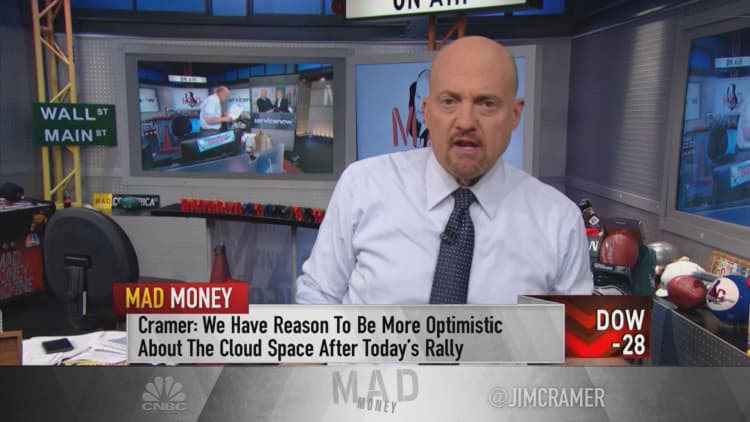 Jim Cramer says cloud stocks worth buying on the pullback