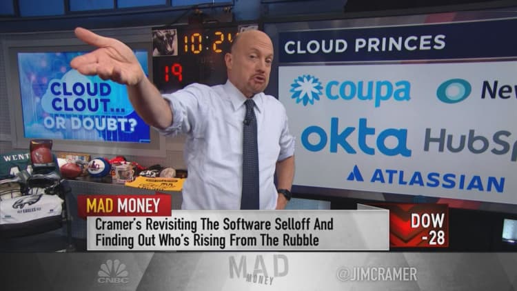 Some software stocks are worth buying on the pullback, according to Jim Cramer