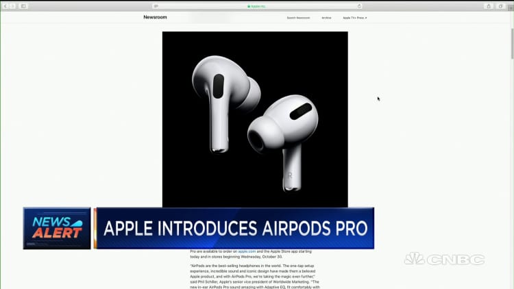 Apple introduces new AirPods Pro featuring noise cancellation