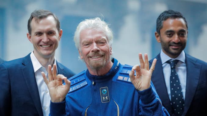 Virgin Galactic IPO NYSE: Richard Branson George Whitesides and Chamath Palihapitiya