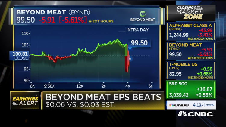 Beyond Meat beats on earnings: $0.06 EPS vs. $0.03 expected