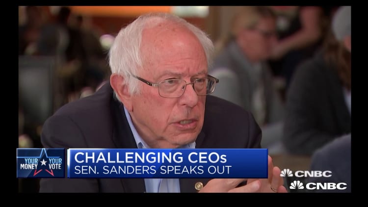 Bernie Sanders challenges CEO power and practices