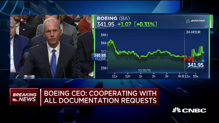 Boeing CEO Muilenburg: I was made aware of instant messages earlier this year