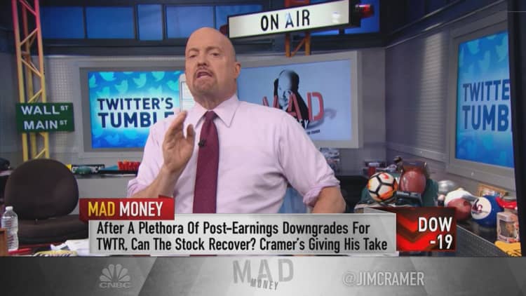 Company 'will try to acquire' Twitter if stock keeps tumbling, says Jim Cramer