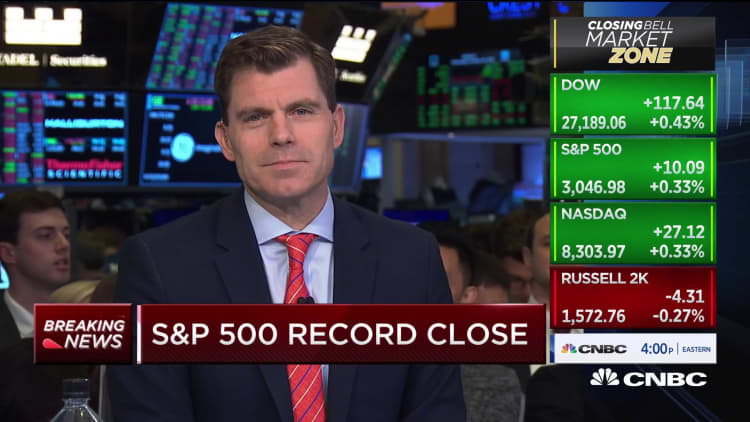 S&P 500 close at a record high after a Fed rate cut
