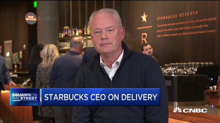 Starbucks CEO Kevin Johnson: Businesses must invest in food delivery in the US