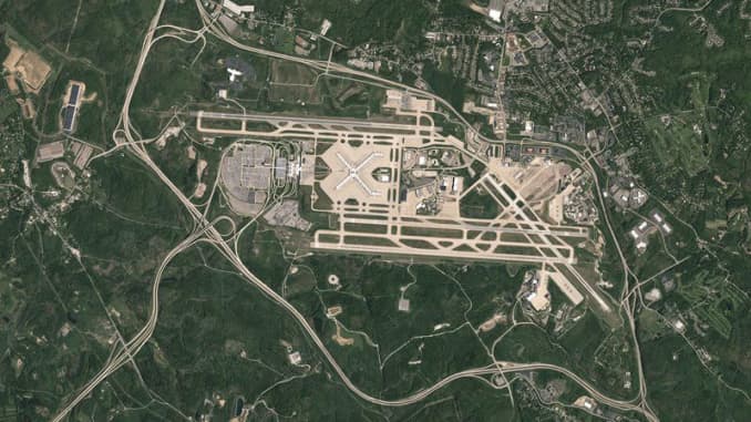 H/O: Pittsburgh International Airport aerial view