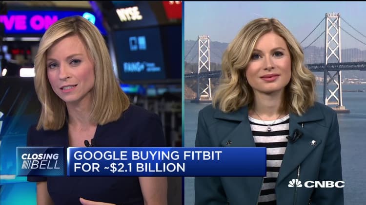 Fitbit shares jump after company's acquired by Google