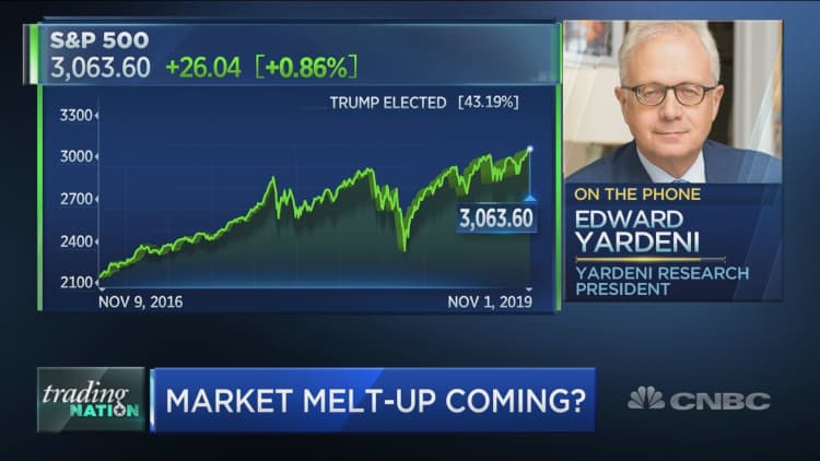 Wall Street bull Ed Yardeni worries a 'market melt-up' is unfolding