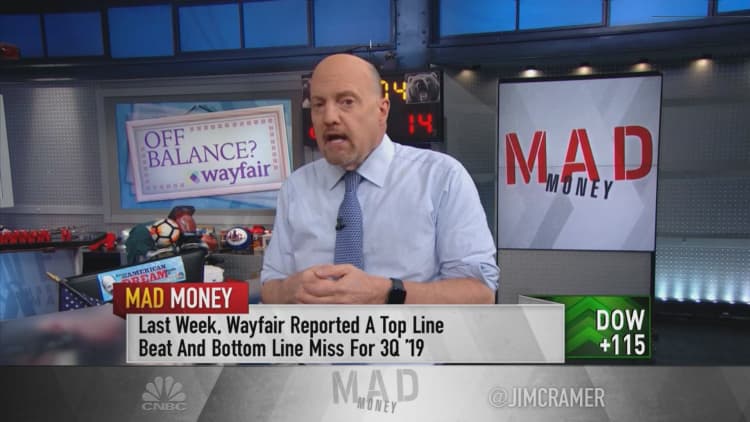Stay away from 'toxic' stock Wayfair, says Jim Cramer