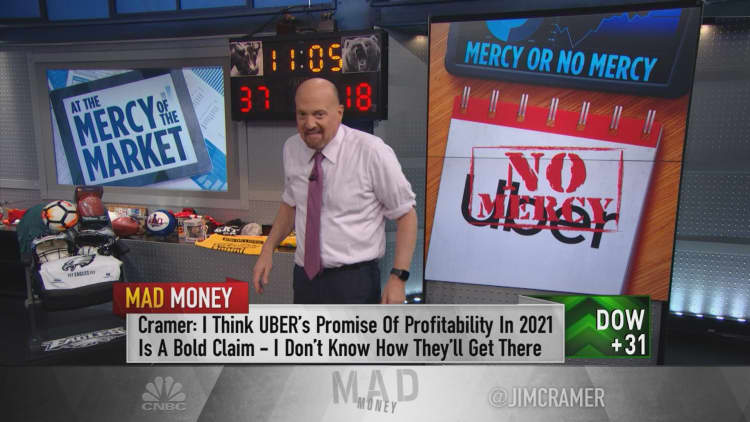 This market is showing 'no mercy' to high-growth stocks in lieu of value names, Jim Cramer says