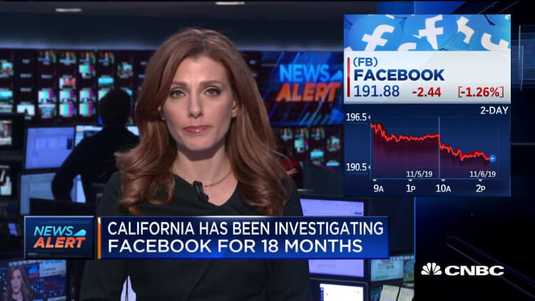 Facebook: We have cooperated extensively with California's probe