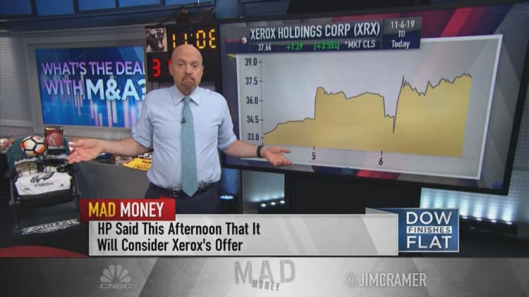 Jim Cramer says no way Xerox can pull off deal to buy HP