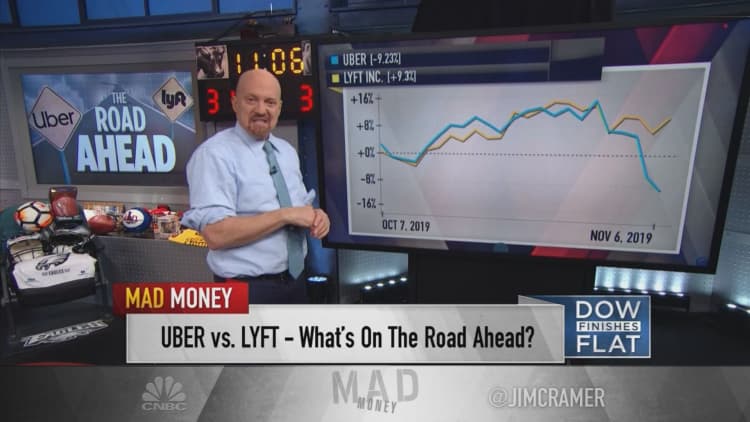 Jim Cramer issues buy call on Lyft, remains 'pessimistic' on Uber