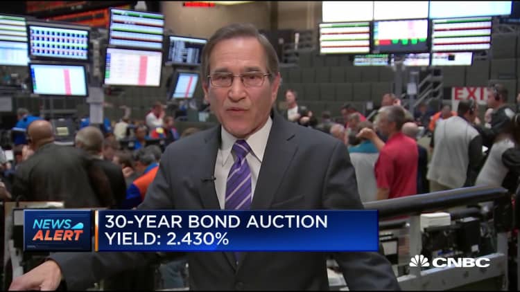 Treasury auctions $19B in 30-year bonds