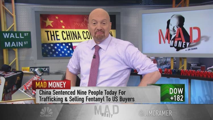 Jim Cramer: China's fentanyl crackdown is a positive sign for trade talks