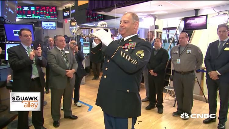 NYSE unveils plaques on the trading floor in honor of Veterans Day