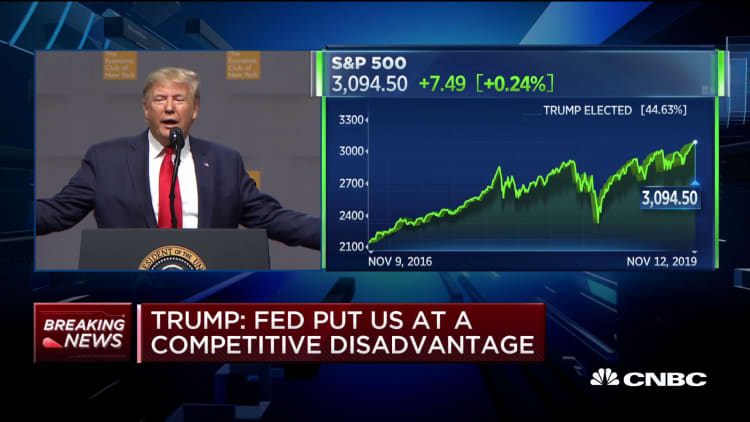 Trump: The Fed's hesitation to lower rates has capped market gains