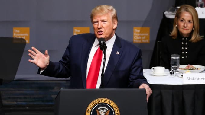 Trump set to tout US economy in speech to Economic Club of New York