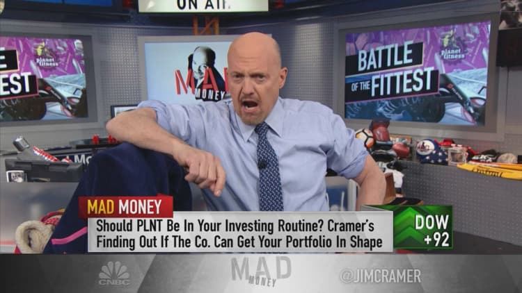 Investors should wait for Peloton shares to get hit in early 2020 and then 'pounce,' Jim Cramer says