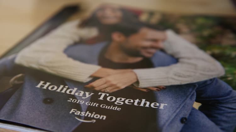 Amazon sends out clothing and toy catalogs ahead of the holiday season