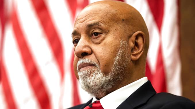 Rep. Alcee Hastings, D-Fla., listens to students speak about their experiences with gun violence during the The Gun Violence Prevention Task Force panel Wednesday afternoon May 23, 2018.