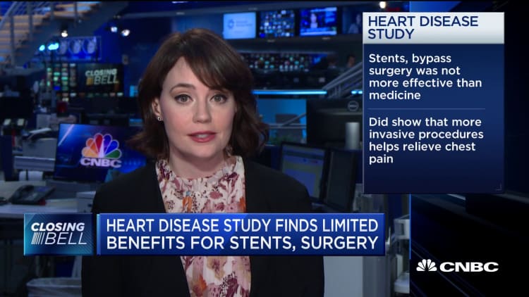 Heart disease study finds limited benefits for stents