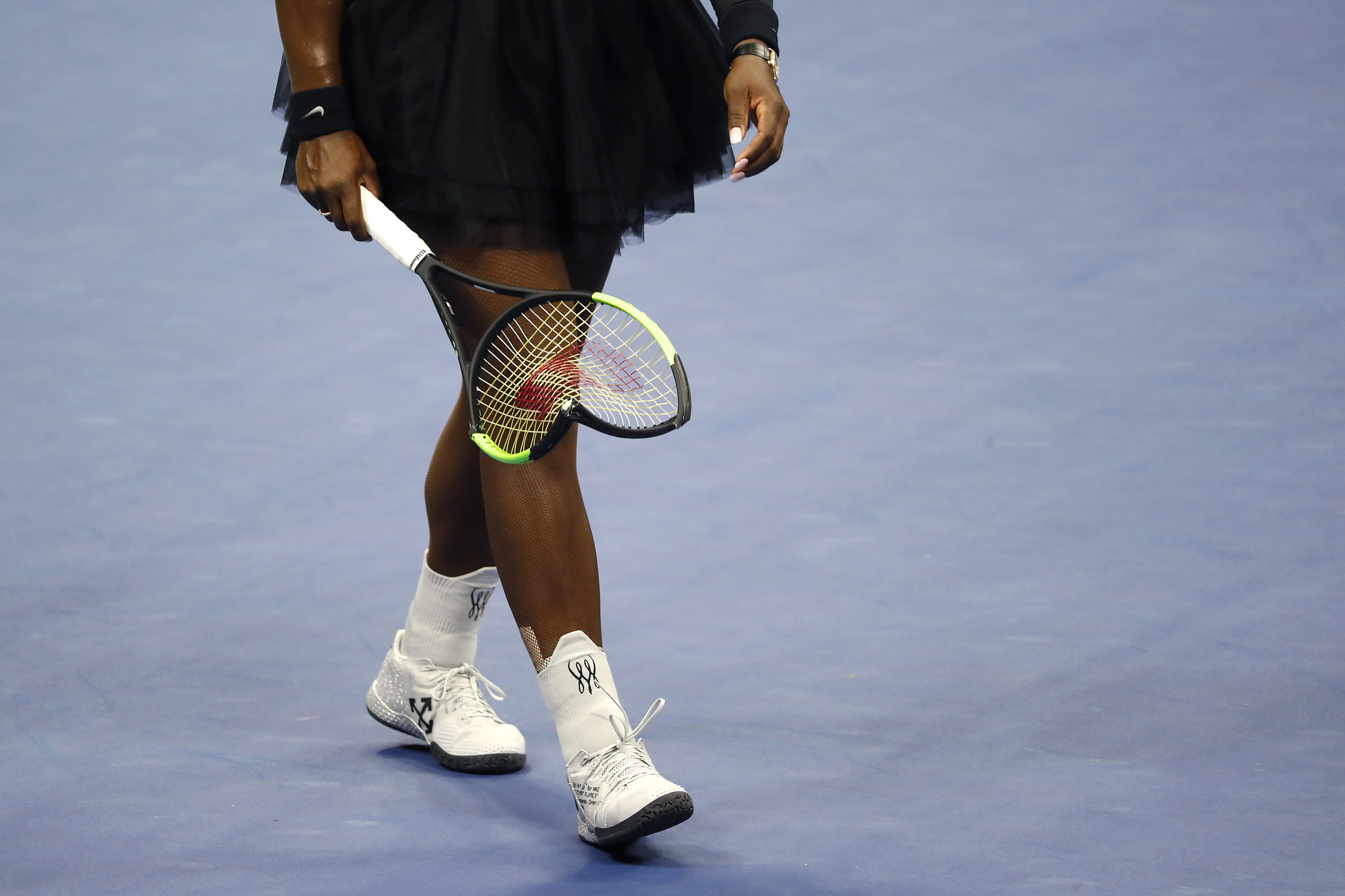 Serena Williamss broken racket from 2018 US Open is up for auction