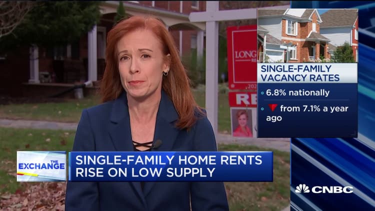 Single-family home rentals rising on low supply