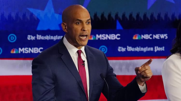 Cory Booker goes after Biden on race record and marijuana stance