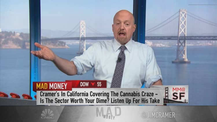 Sell the pot stocks — the market is 'not what it was cracked up to be,' Jim Cramer says