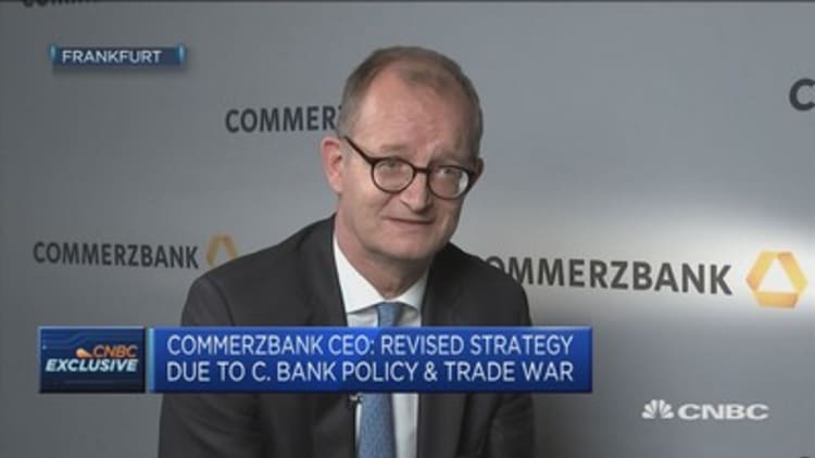 Commerzbank had to revise strategy due to ECB policy, trade war: CEO