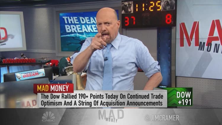 Recent mergers show stocks not expensive as people think, Jim Cramer says