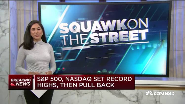 S&P 500, Nasdaq set record highs at open, then pulled back