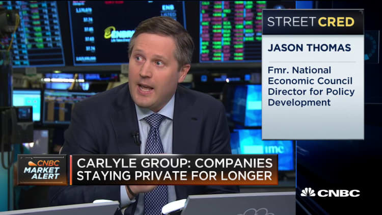 Jason Thomas: companies are staying private for longer