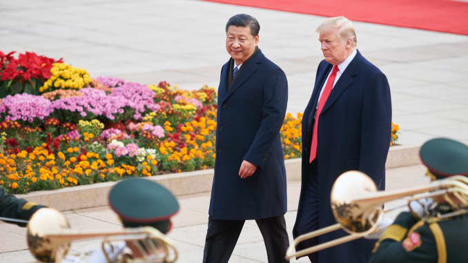 El presidente estadounidense Donald Trump en China