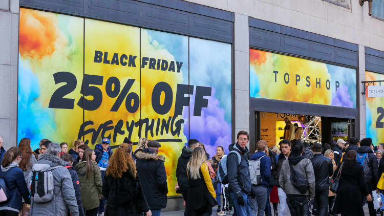 Consumers spent a record $7.4 billion online this Black Friday
